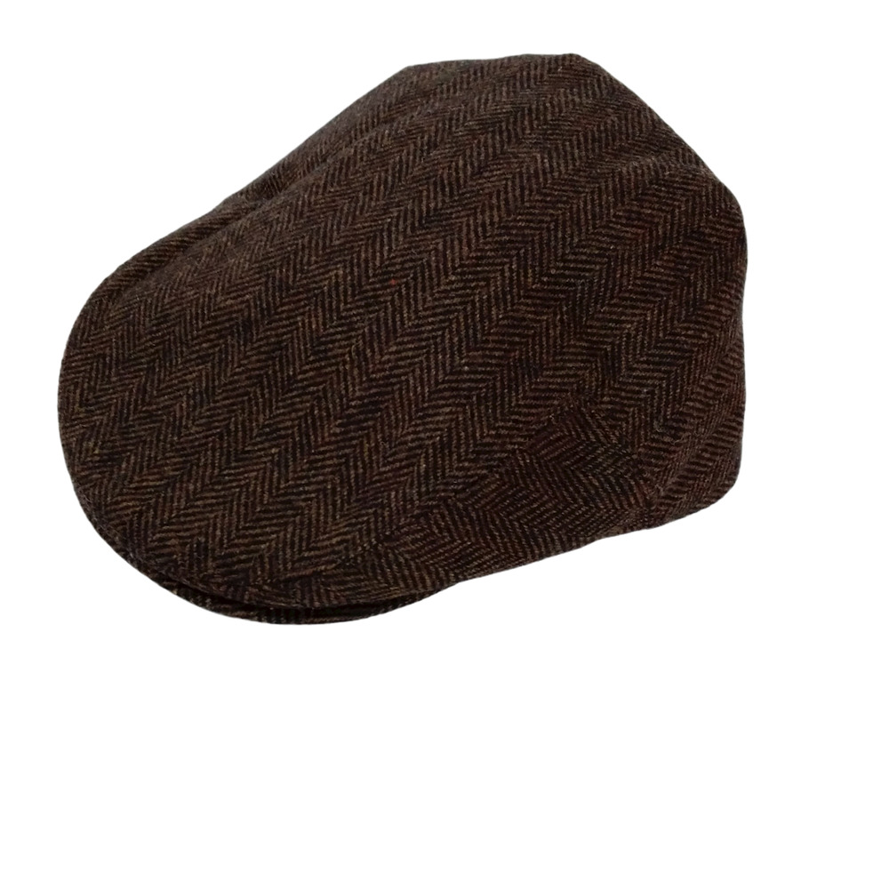 Headchange Brown Tweed Wool Page Boy Cap Large - Picture 1 of 3